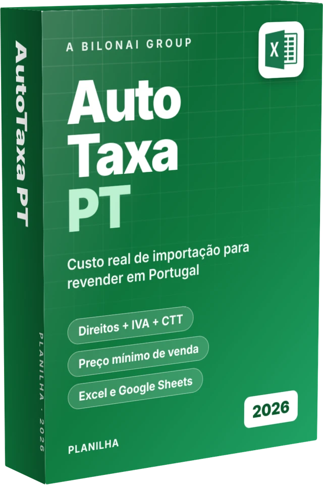 Caixa da planilha AutoTaxa PT 2026